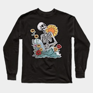 skeleton stay chillin Long Sleeve T-Shirt